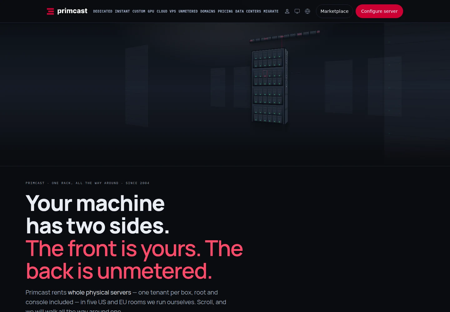 Primcast website preview