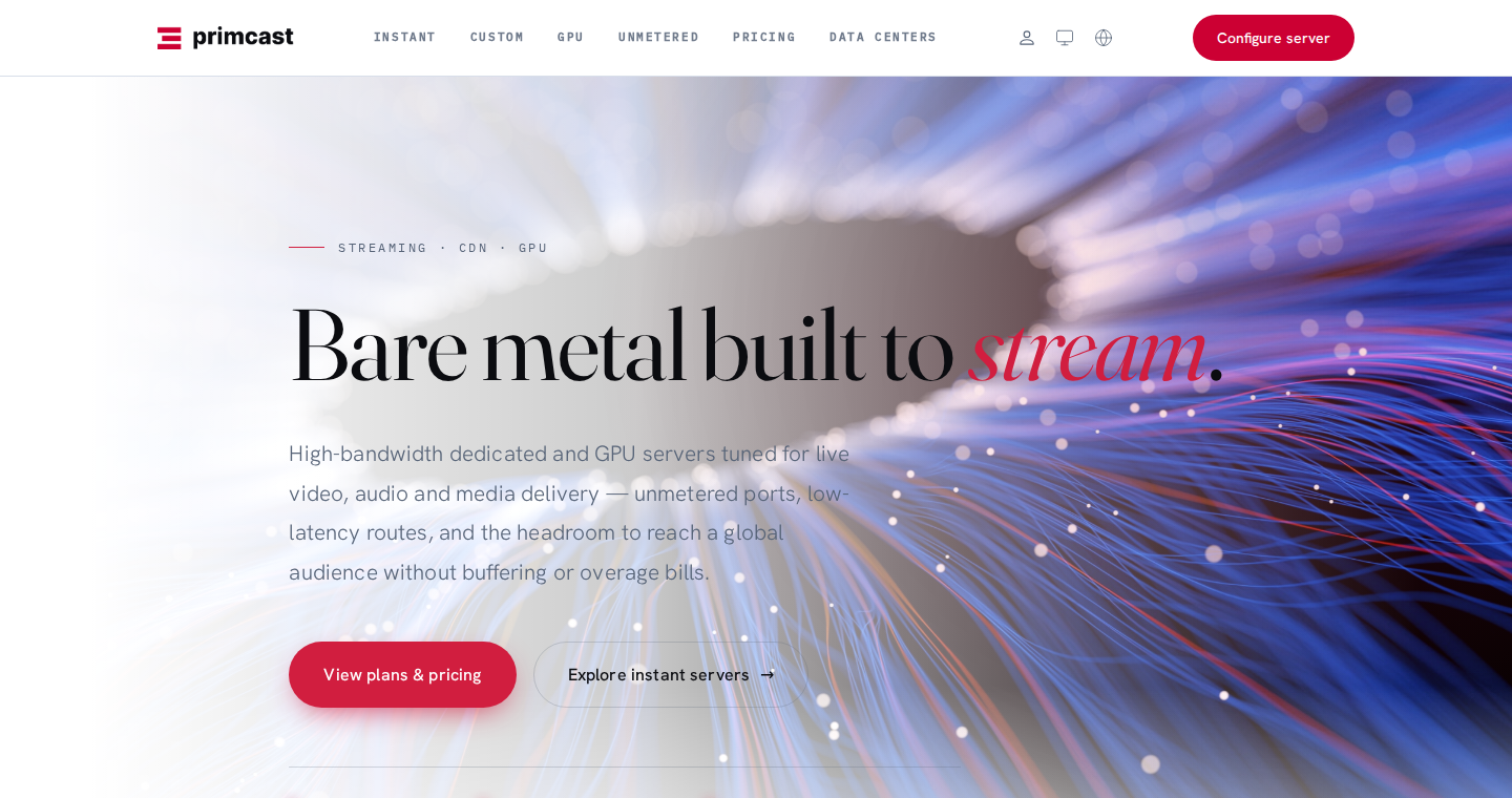 Primcast website preview