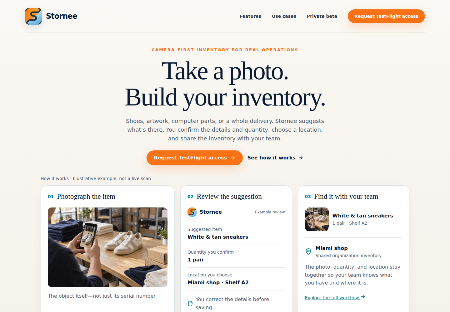 Stornee website preview